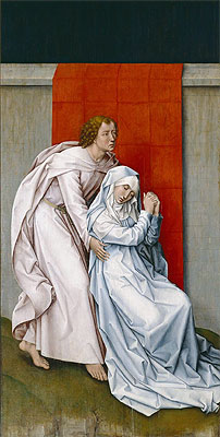 Virgin and Saint John the Evangelist Mourning, c.1450/55 | van der Weyden | Painting Reproduction