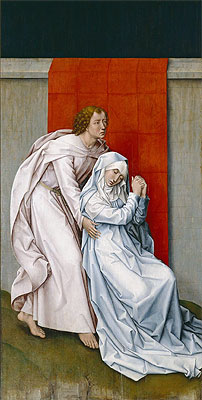 Virgin and Saint John the Evangelist Mourning, c.1450/55 by Rogier van der Weyden | Painting Reproduction