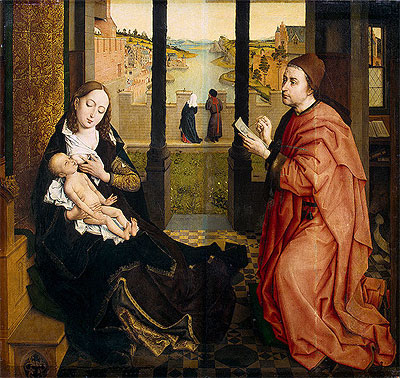 St Luke Drawing the Virgin, n.d. by Rogier van der Weyden | Painting Reproduction