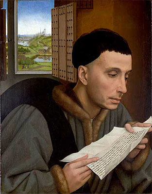 A Man Reading (Saint Ivo), a.1450 | van der Weyden | Gemälde Reproduktion