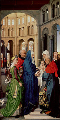 The Presentation in the Temple, c.1455 | Rogier van der Weyden | Gemälde Reproduktion