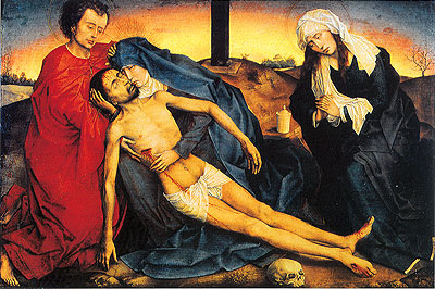 Pieta (Lamentation of Christ), c.1450 | van der Weyden | Gemälde Reproduktion