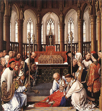 Die Exhumierung des Heiligen Hubertus | Rogier van der Weyden | Gemälde Reproduktion
