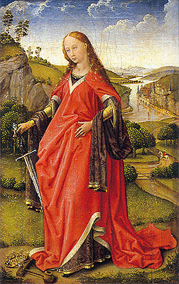 Saint Catherine of Alexandria, c.1440 | van der Weyden | Painting Reproduction