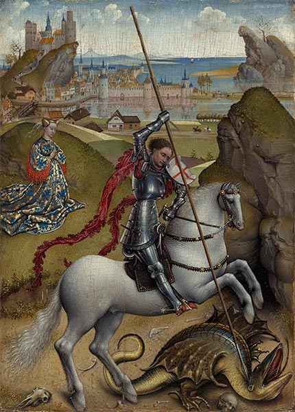 Saint George and the Dragon, c.1432/35 | van der Weyden | Painting Reproduction