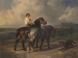 Zwei Pferde, 1842 von Rosa Bonheur | Gemälde-Reproduktion