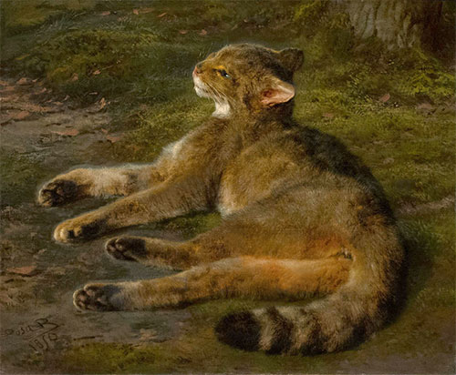 Wild Cat, 1850 | Rosa Bonheur | Painting Reproduction