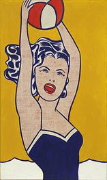 Girl with Ball, 1961 by Roy Lichtenstein | Painting Reproduction