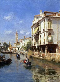 Canale della Guerra, Venice, undated by Rubens Santoro | Painting Reproduction