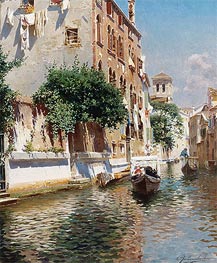 St. Apostoli Canal, Venice, n.d. by Rubens Santoro | Painting Reproduction