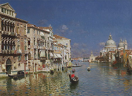 Gondola Ride, the Grand Canal, Venice, undated | Rubens Santoro | Gemälde Reproduktion