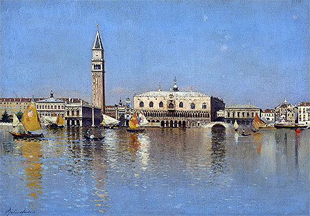The Grand Canal, Venice, undated | Rubens Santoro | Painting Reproduction