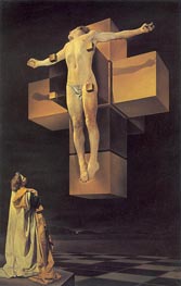 Kreuzigung (Corpus Hypercubus), 1954 von Dali | Gemälde-Reproduktion