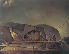 Beach with Telephone | Dali | Painting Reproduction