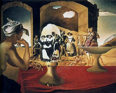 Sklavenmarkt mit der verschwindenden Büste von Voltaire, 1940 | Dali | Gemälde Reproduktion