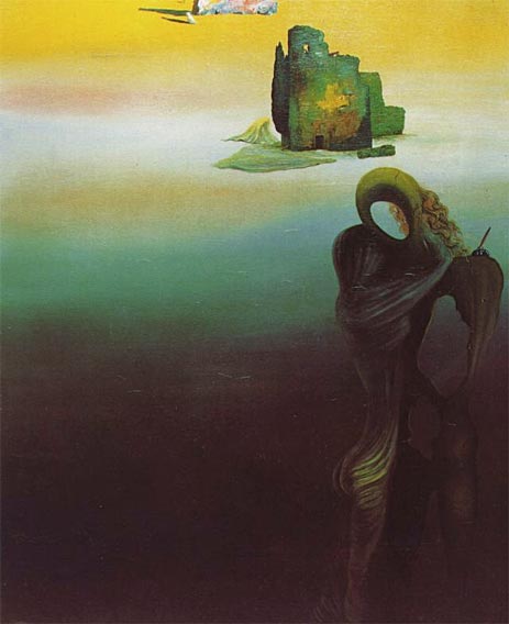 Gradiva findet die anthropomorphen Ruinen, 1932 | Dali | Gemälde Reproduktion