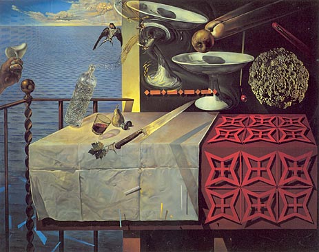 Stillleben, schnell in Bewegung, 1956 | Dali | Gemälde Reproduktion