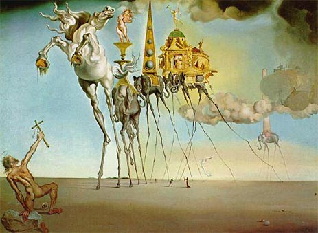 Die Versuchung des Heiligen Antonius, 1946 | Dali | Gemälde Reproduktion
