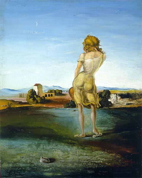 Mädchen mit Locken, 1926 | Dali | Gemälde Reproduktion