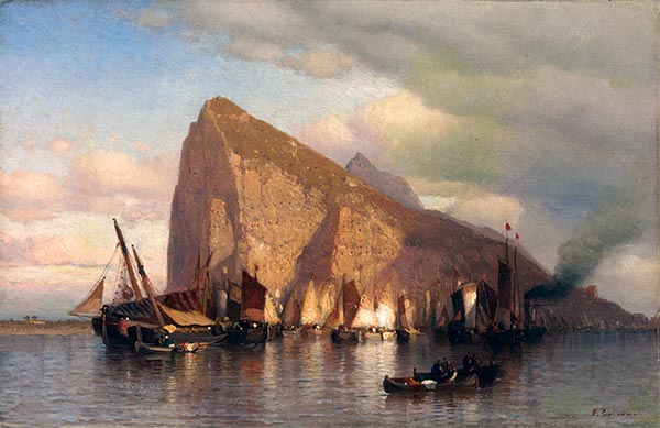 Aufklarender Sturm bei Gibraltar, c.1860 | Samuel Colman | Gemälde Reproduktion