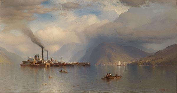 Storm King on the Hudson, 1866 by Samuel Colman | Painting Reproduction