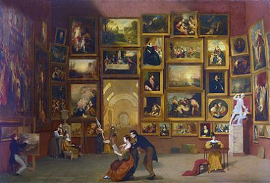 Gallery of the Louvre | Samuel Morse | Painting Reproduction 13755