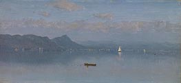 Morning on Haverstraw Bay, Hudson River, 1866 von Sanford Robinson Gifford | Gemälde-Reproduktion