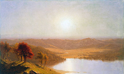 A View from the Berkshire Hills, near Pittsfield, Massachusetts, 1863 | Sanford Robinson Gifford | Gemälde Reproduktion