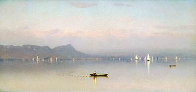 Morning in the Hudson, Haverstraw Bay, 1866 | Sanford Robinson Gifford | Gemälde Reproduktion
