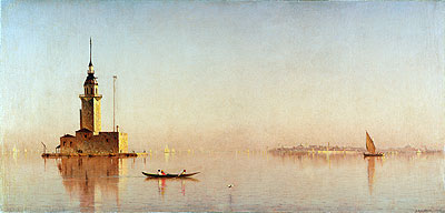 Leander's Tower on the Bosporus, 1876 | Sanford Robinson Gifford | Gemälde Reproduktion