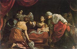 Birth of the Virgin, c.1620 von Simon Vouet | Gemälde-Reproduktion