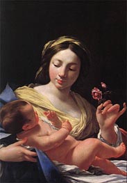Virgin and Child, undated von Simon Vouet | Gemälde-Reproduktion