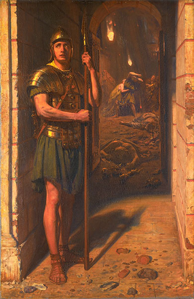 Faithful Unto Death, 1865 by Edward Poynter | Painting Reproduction