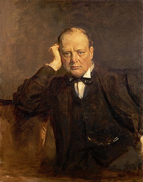 Sir Winston Churchill, Statesman, c.1918/30 by Sir James Guthrie | Painting Reproduction