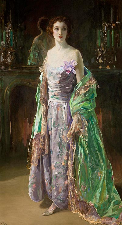 Der grüne Mantel, 1926 von Sir John Lavery | Gemälde-Reproduktion
