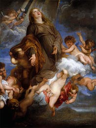 St. Rosalie von Palermo für den Pest-geschlagen | van Dyck | Gemälde Reproduktion