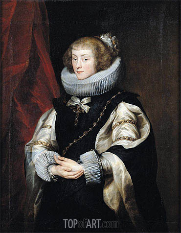 Portrait of Princess Marie de Barbancon, Duchess of Arenberg, c.1625/32 | Anthony van Dyck | Gemälde Reproduktion