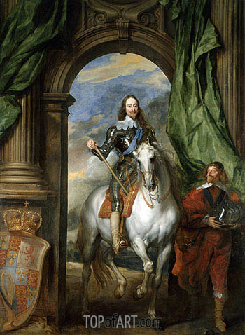 Charles I with M. de St Antoine, 1633 | Anthony van Dyck | Painting Reproduction