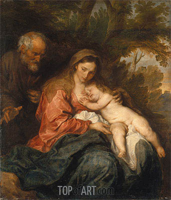 Rest on the Flight into Egypt, c.1627/32 | van Dyck | Painting Reproduction