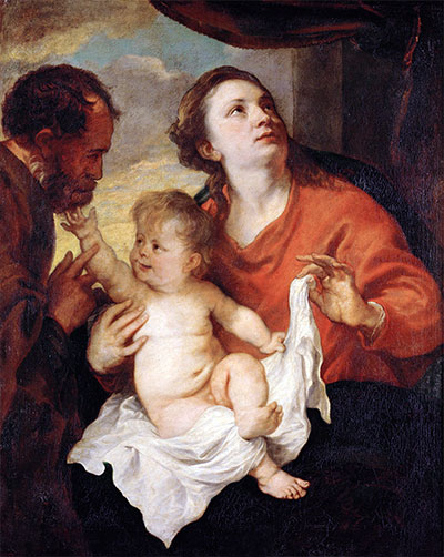 Holy Family, c.1626/28 | van Dyck | Painting Reproduction