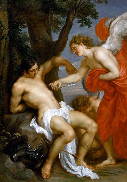 Der heilige Sebastian und der Engel, c.1628/32 von Anthony van Dyck | Gemälde-Reproduktion