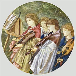 The Musicians, undated by Burne-Jones | Painting Reproduction