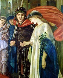 St. George and the Dragon: The Return (Detail), 1866 by Burne-Jones | Painting Reproduction