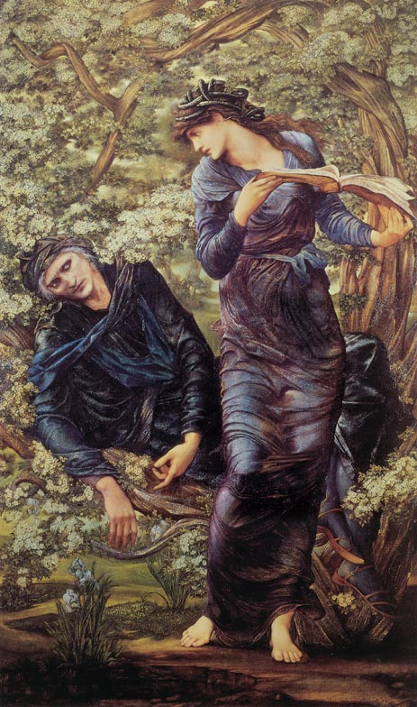 The Beguiling of Merlin, 1874 | Burne-Jones | Gemälde Reproduktion