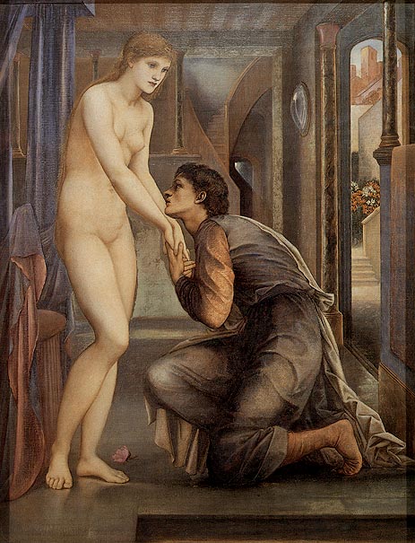 Pygmalion and the Image-The Soul Attains, c.1868/78 | Burne-Jones | Painting Reproduction