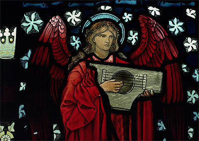 Engelmusiker (Detail) | Burne-Jones | Gemälde Reproduktion