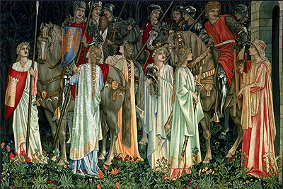 The Arming and Departure of the Knights, c.1895/96 | Burne-Jones | Gemälde Reproduktion