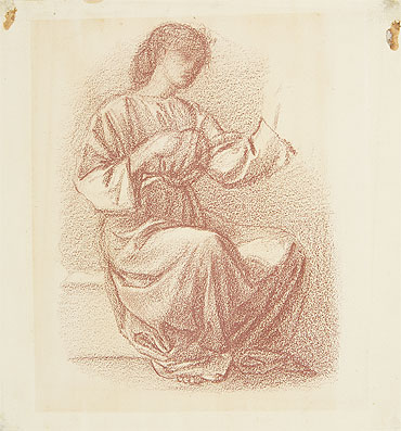 Sitzende weibliche Figur | Burne-Jones | Gemälde Reproduktion