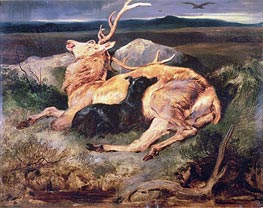 Stag, undated von Landseer | Gemälde-Reproduktion