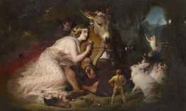 Szene aus Ein Sommernachtstraum. Titania und Bottom | Landseer | Gemälde Reproduktion